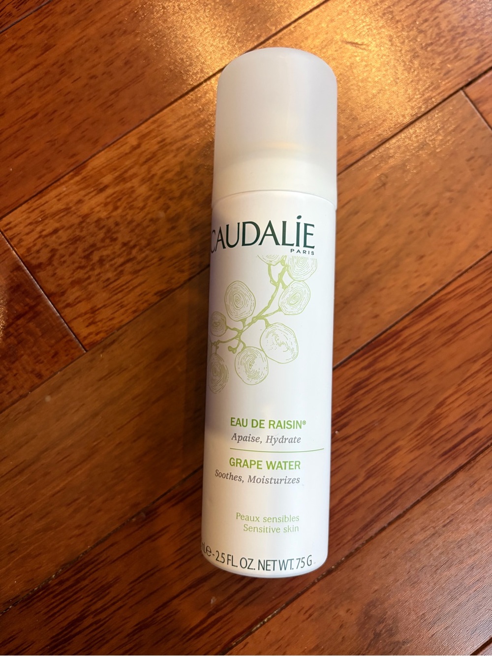 Caudalie Grape Water Hydrating Spray - White and Green